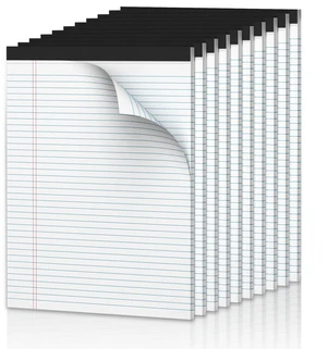 Note Pads 8.5 x 11.75 Writing Pads, 10 Pack Narrow Ruled White Legal Pads Double-Side Printed Lined Paper Pads, 8.5x11.75 Line Note Pads, 30 Sheets Per Note Pad, Legal Notepads for Work/School/Office Note Pads 8.5 x 11.75 Writing Pads, 10 Pack Narrow Ruled White Legal Pads Double-Side Printed Lined Paper Pads, 8.5x11.75 Line Note Pads, 30 Sheets Per Note Pad, Legal Notepads for Work/School/Office