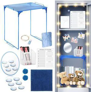 17 Pcs Locker Organizer and Decorating Kit, First Day of Essentials Marble Print Whiteboard with Markers Locker Shelf Plush Area Rug Mirror Magnetic Cup (Royal Blue) 17 Pcs Locker Organizer and Decorating Kit, First Day of Essentials Marble Print Whiteboard with Markers Locker Shelf Plush Area Rug Mirror Magnetic Cup (Royal Blue)