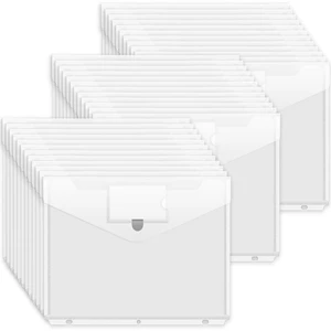 Binder Pocket, 36 Pack Super Heavyweight Poly Binder Pocket Tight Closure, Binder Folders Side Loading, 3 Ring Binder Pocket, Binder Dividers with Pockets, Letter Size, Clear Binder Pocket, 36 Pack Super Heavyweight Poly Binder Pocket Tight Closure, Binder Folders Side Loading, 3 Ring Binder Pocket, Binder Dividers with Pockets, Letter Size, Clear