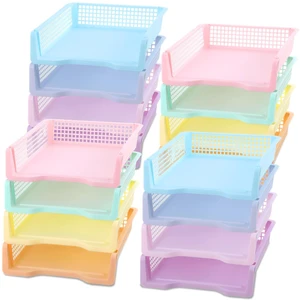 16 Pack Pastel Plastic Turn in Paper Trays for Classroom Storage Bin Basket Organizers for School Teacher Supplies Classroom Office Home Organization Storage Tray Holds 4A Paper File Document 16 Pack Pastel Plastic Turn in Paper Trays for Classroom Storage Bin Basket Organizers for School Teacher Supplies Classroom Office Home Organization Storage Tray Holds 4A Paper File Document