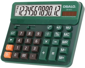 Green Desk Calculator, 12-Digit Large Display, Big Buttons Desktop Calculator for Office and Home, 5-Inch LCD, Solar & AA Battery, 30° Tilt Screen, GT/MU and Anti-Slip Feet Green Desk Calculator, 12-Digit Large Display, Big Buttons Desktop Calculator for Office and Home, 5-Inch LCD, Solar & AA Battery, 30° Tilt Screen, GT/MU and Anti-Slip Feet