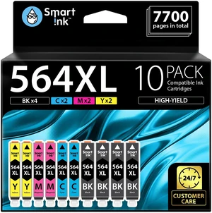 Compatible Ink Cartridge Replacement for HP 564 XL 564XL High Yield 10 Combo Pack (4 Black & 2 C/M/Y) for DeskJet 3520 3522 Photosmart 7520 6520 5520 7525 5514 7510 OfficeJet 4620 Printers Compatible Ink Cartridge Replacement for HP 564 XL 564XL High Yield 10 Combo Pack (4 Black & 2 C/M/Y) for DeskJet 3520 3522 Photosmart 7520 6520 5520 7525 5514 7510 OfficeJet 4620 Printers