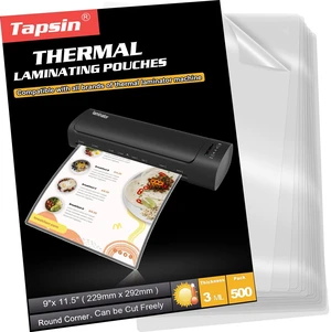 Laminating Pouches, 500 PCS 3 Mil Laminating Sheets 9 x 11.5 Thermal Laminate Sheets Holds 8.5 x 11 Inch Sheets, Universal Lamination Paper for Laminator, Photos, Files, Round Corner Letter Size Laminating Pouches, 500 PCS 3 Mil Laminating Sheets 9 x 11.5 Thermal Laminate Sheets Holds 8.5 x 11 Inch Sheets, Universal Lamination Paper for Laminator, Photos, Files, Round Corner Letter Size