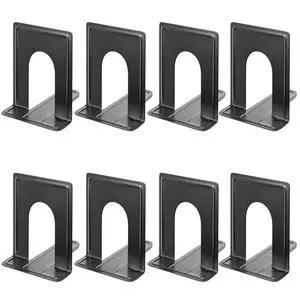 8.5 in Extra Large Heavy Duty Book Ends, Black Metal Bookends Premium Non-Skid Bookend for Shelves, Classic Book Stopper for Books/Movies/CDs/Games, 8.5 x 5.9 x 7.8 in,4 Pairs 8.5 in Extra Large Heavy Duty Book Ends, Black Metal Bookends Premium Non-Skid Bookend for Shelves, Classic Book Stopper for Books/Movies/CDs/Games, 8.5 x 5.9 x 7.8 in,4 Pairs