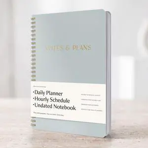 Beautiful Daily Planner And Notebook With Hourly Schedule - Spiral Notebook Aesthetic Spiral to Do List Notepad to Easily Organize Your Tasks and Appointments - School or Office Supplies Beautiful Daily Planner And Notebook With Hourly Schedule - Spiral Notebook Aesthetic Spiral to Do List Notepad to Easily Organize Your Tasks and Appointments - School or Office Supplies