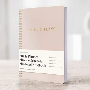 Beautiful Daily Planner And Notebook With Hourly Schedule - Spiral Notebook Aesthetic Spiral to Do List Notepad to Easily Organize Your Tasks and Appointments - School or Office Supplies for Women Beautiful Daily Planner And Notebook With Hourly Schedule - Spiral Notebook Aesthetic Spiral to Do List Notepad to Easily Organize Your Tasks and Appointments - School or Office Supplies for Women
