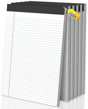 Legal Pads 8.5 X11, Narrow Ruled Notepads, 6 Pack, 50 Sheet/Pad White Legal Pads, Tear Off Notepad, Perforated Writing Pad, Notebook Paper College Ruled, Notepads For Office Home School Legal Pads 8.5 X11, Narrow Ruled Notepads, 6 Pack, 50 Sheet/Pad White Legal Pads, Tear Off Notepad, Perforated Writing Pad, Notebook Paper College Ruled, Notepads For Office Home School