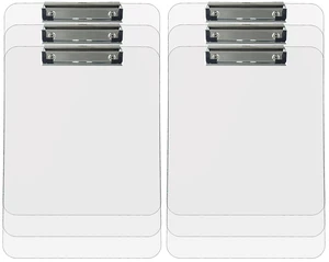 Clear Plastic Clipboards Letter Size Low Profile (6-Pack) Transparent tinted plastic - Fits 8.5 x 11 letter paper - Bulk 6 pack for classroom, office and school use Clear Plastic Clipboards Letter Size Low Profile (6-Pack) Transparent tinted plastic - Fits 8.5 x 11 letter paper - Bulk 6 pack for classroom, office and school use