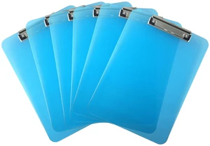 Sky Blue Clear Clipboards Letter Size Low Profile (6-Pack) Sky Blue Clear Clipboards Letter Size Low Profile (6-Pack)