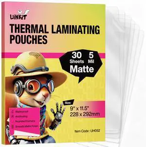 5mil Matte Thermal Laminating Pouches 9 x 11.5 Inches Thicker Clear Anti-Glare 30 Pack Fitted for Letter Size Laminating Sheets 8.5 x 11 5mil Matte Thermal Laminating Pouches 9 x 11.5 Inches Thicker Clear Anti-Glare 30 Pack Fitted for Letter Size Laminating Sheets 8.5 x 11