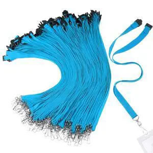 120 Pcs Breakaway Lanyards with J Hook, Light Blue Flat for ID Badges Neck Badge Lanyards Bulk Card Name tag Holder Neck Straps 120 Pcs Breakaway Lanyards with J Hook, Light Blue Flat for ID Badges Neck Badge Lanyards Bulk Card Name tag Holder Neck Straps