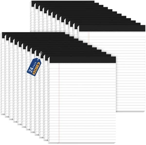 24 Pack Legal Pads 8.5 x 11 Note Pads 8.5 x 11 Inch Notepad Writing Pads Wide Ruled Lined Paper Pads 720 Sheets White Paper Notepads 8.5 x 11,30 Sheets per Legal Pad for Home,School,Office Supplies 24 Pack Legal Pads 8.5 x 11 Note Pads 8.5 x 11 Inch Notepad Writing Pads Wide Ruled Lined Paper Pads 720 Sheets White Paper Notepads 8.5 x 11,30 Sheets per Legal Pad for Home,School,Office Supplies