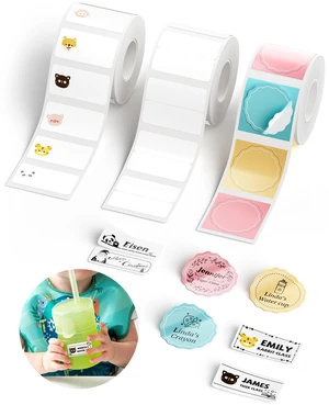 3 Rolls Name Tag Stickers for B1 B21 B3S B21Pro Label Maker, Personalized Name Labels for School/Office/Home Storage 3 Rolls Name Tag Stickers for B1 B21 B3S B21Pro Label Maker, Personalized Name Labels for School/Office/Home Storage