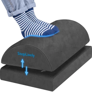 Foot Rest for Under Desk at Work, 2 Heights Foot Stool, Gray, X-Large Comfortable Office Desk Accessories with 2 Adjustable Heights, Washable Cover, Footrest for Office, Home and Car Foot Support Foot Rest for Under Desk at Work, 2 Heights Foot Stool, Gray, X-Large Comfortable Office Desk Accessories with 2 Adjustable Heights, Washable Cover, Footrest for Office, Home and Car Foot Support