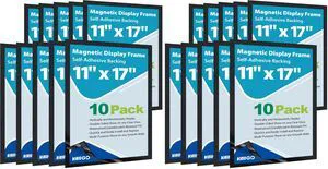 11"x 17" Self Adhesive Magnetic Sign Holder, Double Sided Window Magnetic Display Frame, Peel and Stick Picture Frames for Office/Home/Store/Door/Glass/Wall Display (Black,10Pack) (Pack of 2) 11"x 17" Self Adhesive Magnetic Sign Holder, Double Sided Window Magnetic Display Frame, Peel and Stick Picture Frames for Office/Home/Store/Door/Glass/Wall Display (Black,10Pack) (Pack of 2)