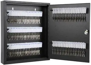 Key Lock Box, Wall Mount 100 Key Cabinet, Black Numbered Key Storage Organizer, Secure Lock Box, Includes Key Hooks & Labels, Home, Office & Property Use, 17.1 x 14 x 3.1 In Key Lock Box, Wall Mount 100 Key Cabinet, Black Numbered Key Storage Organizer, Secure Lock Box, Includes Key Hooks & Labels, Home, Office & Property Use, 17.1 x 14 x 3.1 In