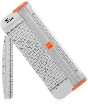 A4 Paper Cutter, 12 Inch Paper Trimmer with Extened Ruler, White 12 Sheet Capacity | CM & Inch Scale | Spring-Loaded Safe Blade | Cuts Cardstock, Vinyl, Coupons, Labels & Scrapbooking Crafts A4 Paper Cutter, 12 Inch Paper Trimmer with Extened Ruler, White 12 Sheet Capacity | CM & Inch Scale | Spring-Loaded Safe Blade | Cuts Cardstock, Vinyl, Coupons, Labels & Scrapbooking Crafts