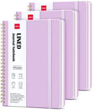 3 Pack Lined Spiral Journal Notebook, 160 Pages, A5 (5.5"x8") Hardcover Writing Notebook, College Ruled Spiral Bound Journal for Women & Men - Perfect for Work, School, Office & Note Taking 3 Pack Lined Spiral Journal Notebook, 160 Pages, A5 (5.5"x8") Hardcover Writing Notebook, College Ruled Spiral Bound Journal for Women & Men - Perfect for Work, School, Office & Note Taking