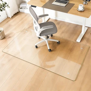Glass Chair Mat Heavy 54" x 32" -1/5" Thick Premium Tempered Glass Duty Hard Glass Chair Mats -for Office Chair on Carpet or Hard Floor with 4 Anti-Slip Pads Glass Chair Mat Heavy 54" x 32" -1/5" Thick Premium Tempered Glass Duty Hard Glass Chair Mats -for Office Chair on Carpet or Hard Floor with 4 Anti-Slip Pads