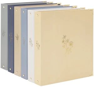 6 Pack 3 Ring Binders 1 inch, Three Round Ring 1'' Binders with 2 Pockets Interior, 6 Gold-Stamped Floral Color, Fits 8.5'' x 11'' Letter Size Paper for School Office Supplies 6 Pack 3 Ring Binders 1 inch, Three Round Ring 1'' Binders with 2 Pockets Interior, 6 Gold-Stamped Floral Color, Fits 8.5'' x 11'' Letter Size Paper for School Office Supplies