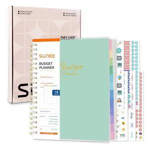 Budget Planner - Deluxe Monthly Budget Book with 12-Pockets for Bill Organizer, Undated 12 Month Expense Tracker Notebook & Account Book B5 Size (8" x 10") to Manage Your Finance Planner, Green Budget Planner - Deluxe Monthly Budget Book with 12-Pockets for Bill Organizer, Undated 12 Month Expense Tracker Notebook & Account Book B5 Size (8" x 10") to Manage Your Finance Planner, Green