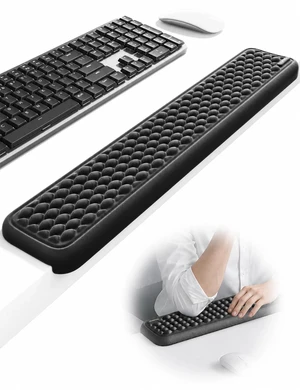Ergonomic Full-Length L-Shaped Elbow Rest Pad, Desk Edge Pad, Black Soft Memory Foam Supports Elbow and Forearm, Desk Edge Cushion for Keyboard, Mouse, Office and Gaming Use Ergonomic Full-Length L-Shaped Elbow Rest Pad, Desk Edge Pad, Black Soft Memory Foam Supports Elbow and Forearm, Desk Edge Cushion for Keyboard, Mouse, Office and Gaming Use