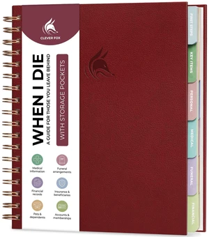 When I Die Organizer Binder Planner, Folders, 8.5x9.5 Burgundy Final chapter folder with pockets in case I die, Important documents, Estate planning, Final wishes, Labels, Checklists When I Die Organizer Binder Planner, Folders, 8.5x9.5 Burgundy Final chapter folder with pockets in case I die, Important documents, Estate planning, Final wishes, Labels, Checklists