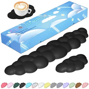 Upgrade Leather Cloud Wrist Rest for Keyboard and Mouse & Cup Pad Wish Gift-Cute Cloud Shape, Comfortable and dont Irritate to Skin, Non-Slip PU Base,Soft Memory Foam filled for Pain Relief Upgrade Leather Cloud Wrist Rest for Keyboard and Mouse & Cup Pad Wish Gift-Cute Cloud Shape, Comfortable and dont Irritate to Skin, Non-Slip PU Base,Soft Memory Foam filled for Pain Relief