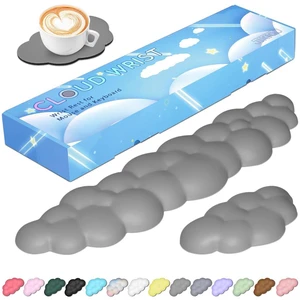Upgrade Leather Cloud Wrist Rest for Keyboard and Mouse & Cup Pad Wish Gift-Cute Cloud Shape, Comfortable and dont Irritate to Skin, Non-Slip PU Base,Soft Memory Foam filled for Pain Relief Upgrade Leather Cloud Wrist Rest for Keyboard and Mouse & Cup Pad Wish Gift-Cute Cloud Shape, Comfortable and dont Irritate to Skin, Non-Slip PU Base,Soft Memory Foam filled for Pain Relief