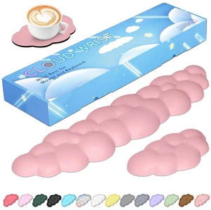 Upgrade Leather Cloud Wrist Rest for Keyboard and Mouse & Cup Pad Wish Gift-Cute Cloud Shape, Comfortable and dont Irritate to Skin, Non-Slip PU Base,Soft Memory Foam filled for Pain Relief Upgrade Leather Cloud Wrist Rest for Keyboard and Mouse & Cup Pad Wish Gift-Cute Cloud Shape, Comfortable and dont Irritate to Skin, Non-Slip PU Base,Soft Memory Foam filled for Pain Relief