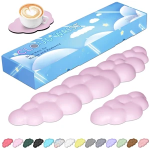 Upgrade Leather Cloud Wrist Rest for Keyboard and Mouse & Cup Pad Wish Gift-Cute Cloud Shape, Comfortable and dont Irritate to Skin, Non-Slip PU Base,Soft Memory Foam filled for Pain Relief Upgrade Leather Cloud Wrist Rest for Keyboard and Mouse & Cup Pad Wish Gift-Cute Cloud Shape, Comfortable and dont Irritate to Skin, Non-Slip PU Base,Soft Memory Foam filled for Pain Relief