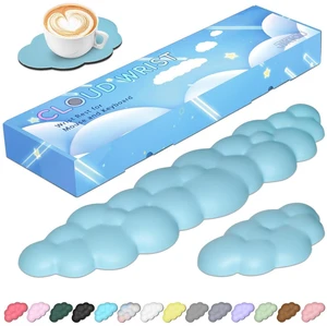 Upgrade Leather Cloud Wrist Rest for Keyboard and Mouse & Cup Pad Wish Gift-Cute Cloud Shape, Comfortable and dont Irritate to Skin, Non-Slip PU Base,Soft Memory Foam filled for Pain Relief Upgrade Leather Cloud Wrist Rest for Keyboard and Mouse & Cup Pad Wish Gift-Cute Cloud Shape, Comfortable and dont Irritate to Skin, Non-Slip PU Base,Soft Memory Foam filled for Pain Relief
