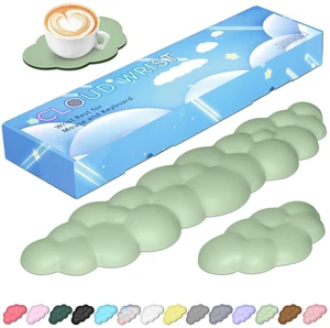 Upgrade Leather Cloud Wrist Rest for Keyboard and Mouse & Cup Pad Wish Gift-Cute Cloud Shape, Comfortable and dont Irritate to Skin, Non-Slip PU Base,Soft Memory Foam filled for Pain Relief Upgrade Leather Cloud Wrist Rest for Keyboard and Mouse & Cup Pad Wish Gift-Cute Cloud Shape, Comfortable and dont Irritate to Skin, Non-Slip PU Base,Soft Memory Foam filled for Pain Relief