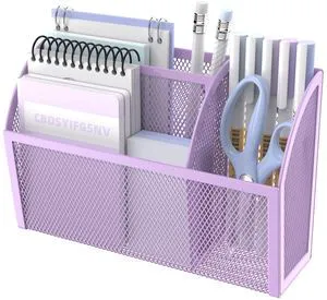 3-Grid Magnetic Pencil Holder, Strong Magnet Locker Organizer, Purple Mesh Magnetic Shelf, Marker Holder Perfect for Whiteboard, Refrigerator and Locker Accessories 3-Grid Magnetic Pencil Holder, Strong Magnet Locker Organizer, Purple Mesh Magnetic Shelf, Marker Holder Perfect for Whiteboard, Refrigerator and Locker Accessories