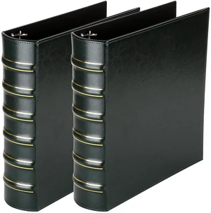 Vintage Hardback 3 Ring Binder 2 Inch, Professional Leather Binders 2 Inch D Ring, Holds 400 Sheets Capacity 2 Pack - Dark Green Vintage Hardback 3 Ring Binder 2 Inch, Professional Leather Binders 2 Inch D Ring, Holds 400 Sheets Capacity 2 Pack - Dark Green