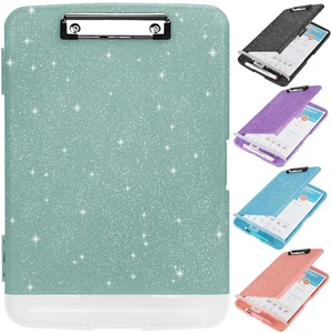 Glitter Clipboard with Storage,Storage Clipboard with Pen Holder,A4 Binder Clip Boards 8.5x11 with Low Profile Clip,Side Opening Sparkle Clipboards, Clipboards Folder for Office Supplies-Grayish Green Glitter Clipboard with Storage,Storage Clipboard with Pen Holder,A4 Binder Clip Boards 8.5x11 with Low Profile Clip,Side Opening Sparkle Clipboards, Clipboards Folder for Office Supplies-Grayish Green