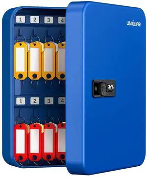 28 Keys Steel Key Cabinet with Resettable Code Blue Wall Mounted Key Organizer with Combination Lock Digital Security Box with Hooks and Large Key Tag Labels Identifiers in 5 Assorted Colors 28 Keys Steel Key Cabinet with Resettable Code Blue Wall Mounted Key Organizer with Combination Lock Digital Security Box with Hooks and Large Key Tag Labels Identifiers in 5 Assorted Colors