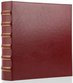Vintage Hardback 3 Ring Binder 2 Inch, Professional Leather Binder 3 Ring, Three Ring Binders Fits 8.5" x 11", D Ring Binders for Photo Album, Home, School and Office Supplies- Dark Red Vintage Hardback 3 Ring Binder 2 Inch, Professional Leather Binder 3 Ring, Three Ring Binders Fits 8.5" x 11", D Ring Binders for Photo Album, Home, School and Office Supplies- Dark Red