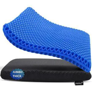 Gel Seat Cushion, Jumbo&Thick Gel Cushion Chair Pads with Non-Slip Cover for Home Office Car Seat Wheelchair, Soft Breathable Honeycomb Seat Pads for Relieve Hip Pain, Blue 20x20x1.9inch Gel Seat Cushion, Jumbo&Thick Gel Cushion Chair Pads with Non-Slip Cover for Home Office Car Seat Wheelchair, Soft Breathable Honeycomb Seat Pads for Relieve Hip Pain, Blue 20x20x1.9inch