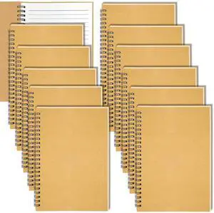 12Pack Spiral Notebook, 5.7x8.3 Small Notebooks for Work 120Page Note Pads Multipack Blank Kraft A5 College Ruled Notebook Journal Spiral Bound for Writing Lined Notepad for Office School Journaling 12Pack Spiral Notebook, 5.7x8.3 Small Notebooks for Work 120Page Note Pads Multipack Blank Kraft A5 College Ruled Notebook Journal Spiral Bound for Writing Lined Notepad for Office School Journaling