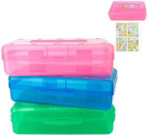 Blue Pink Green Hard Pencil Case Plastic Clear Pencil Box Crayon Box Organizer 3 Pack Office Supplies Storage Container Organizer Boxes for Pens Crayon School Stylish Office Supplies Storage Medium Blue Pink Green Hard Pencil Case Plastic Clear Pencil Box Crayon Box Organizer 3 Pack Office Supplies Storage Container Organizer Boxes for Pens Crayon School Stylish Office Supplies Storage Medium