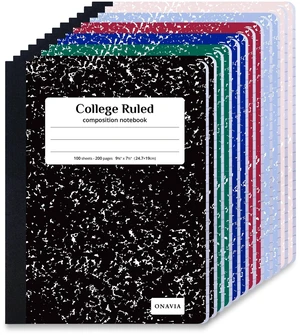 Composition Notebook College Ruled Bulk, 200 Pages, Marble Assorted 100 Sheets, 9.75 x 7.5 in, Marble Composition Books Bulk, Durable Comp Book, Notebooks for School, Classroom Composition Notebook College Ruled Bulk, 200 Pages, Marble Assorted 100 Sheets, 9.75 x 7.5 in, Marble Composition Books Bulk, Durable Comp Book, Notebooks for School, Classroom