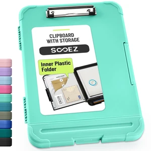 Reinforced Clipboard with Storage, Inner Plastic Folder Attached, Heavy Duty Clip Boards 8.5x11 with Pen Holder, High Capacity Nursing Clipboards Box for Teacher Office Home, Letter / A4 Size Reinforced Clipboard with Storage, Inner Plastic Folder Attached, Heavy Duty Clip Boards 8.5x11 with Pen Holder, High Capacity Nursing Clipboards Box for Teacher Office Home, Letter / A4 Size