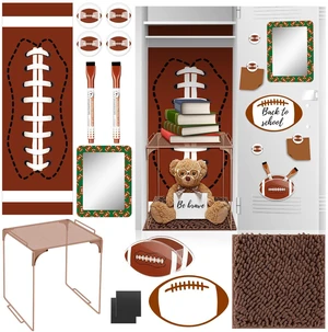 14 Pcs Locker Accessories Kit Rugby Themed Locker Organizer Magnetic Whiteboard Mirror Pen Holder Rugby Stickers for Back to School Essentials Locker Decorations 14 Pcs Locker Accessories Kit Rugby Themed Locker Organizer Magnetic Whiteboard Mirror Pen Holder Rugby Stickers for Back to School Essentials Locker Decorations