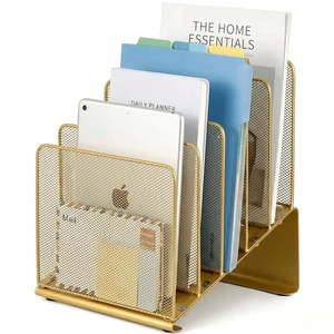 File Organizer for Desk, File Folder Organizer with 5-Section Vertical Rack, Suitable for Home Office Document Organization and Storage(Gold) File Organizer for Desk, File Folder Organizer with 5-Section Vertical Rack, Suitable for Home Office Document Organization and Storage(Gold)