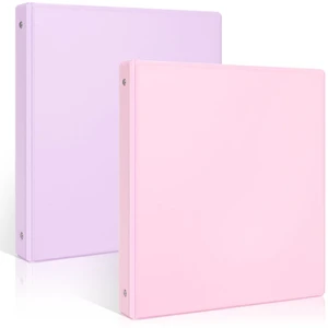 3 Ring Binder 2 Pack, 1 Inch Clear View Binders with 2 Interior PocketsFit 8.5x11 Inches, Round Ring Binder for Office & School Supplies Organize, Pink and Purple 3 Ring Binder 2 Pack, 1 Inch Clear View Binders with 2 Interior PocketsFit 8.5x11 Inches, Round Ring Binder for Office & School Supplies Organize, Pink and Purple