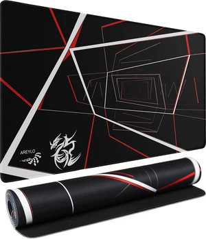 Large Gaming Mousepad, Waterproof Extra Large Mouse Pad with Stitched Edges, 31.5" x 15.7" Non-Slip Rubber Base Office Big Long Keyboard Pad for Office Gamer Home XXL, (Red Square) Large Gaming Mousepad, Waterproof Extra Large Mouse Pad with Stitched Edges, 31.5" x 15.7" Non-Slip Rubber Base Office Big Long Keyboard Pad for Office Gamer Home XXL, (Red Square)