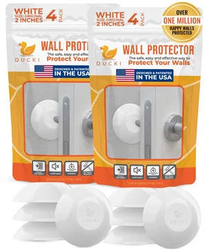 Door Stoppers Wall Protector 2", Reusable & Self Adhesive - 8 Pack White Discreet Home Door Knob Wall Protector, Door Bumper with Adhesive - Rubber Door Stops, Shock Absorbent Door Handle Stopper Door Stoppers Wall Protector 2", Reusable & Self Adhesive - 8 Pack White Discreet Home Door Knob Wall Protector, Door Bumper with Adhesive - Rubber Door Stops, Shock Absorbent Door Handle Stopper