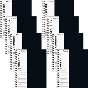 Graph Paper Notebook Spiral Notebook 8.5" x 11" 8 Pack Grid Paper Notebook Graph notebook Engineering notebook Thick Graphing Paper Notebook Hardcover Journal for School Graph Paper Notebook Spiral Notebook 8.5" x 11" 8 Pack Grid Paper Notebook Graph notebook Engineering notebook Thick Graphing Paper Notebook Hardcover Journal for School