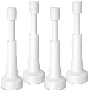 4PCS Spring Door Stoppers for Wall - 4.33 Inch Door Stop for Bottom of Door Aluminum Doorstop With Silicone Tip, Screw & Adhesive Installation,White 4PCS Spring Door Stoppers for Wall - 4.33 Inch Door Stop for Bottom of Door Aluminum Doorstop With Silicone Tip, Screw & Adhesive Installation,White